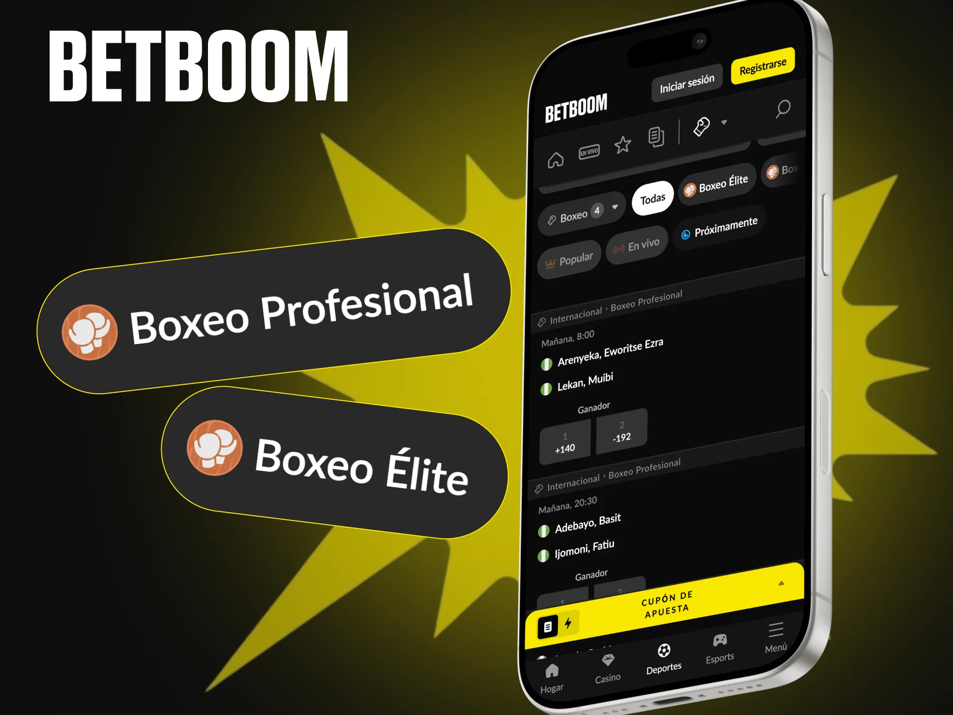 Empieza a apostar en combates de boxeo profesional con la aplicación Betboom.