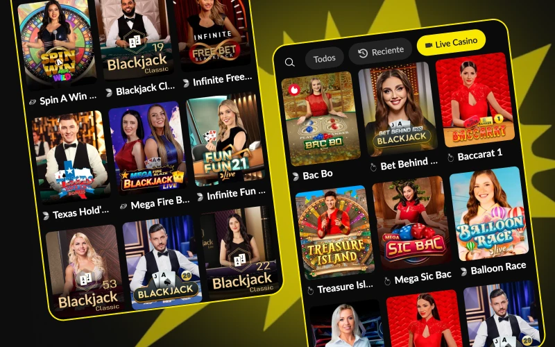 Disfruta de los juegos de casino en vivo con la aplicación de Betboom.